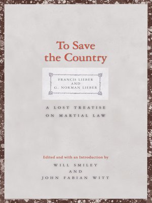 cover image of To Save the Country